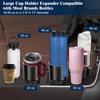 Car Cup Holder Expander, Cup Holder Expander For Car With Stretchable Rubber Base, Large Cup Holder Adapter Compatible With Yeti, Hydro Flask,