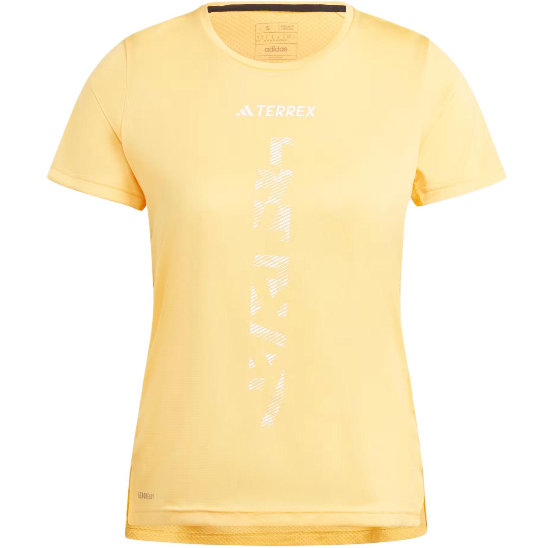 Adidas Terrex Agravic Trail Running Tee T-Shirt Women s Yellow IP4823 S