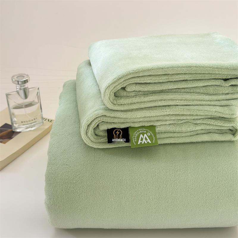 

Фланелевое плюшевое одеяло-простыня из кораллового вельвета класса А - Одно изделие для зимнего общежития. 240*270cm Single Sheet