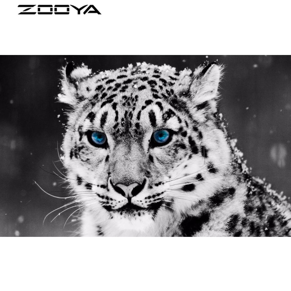 

ZOOYA 3D Алмазная вышивка Животное Тигр Картина Вышивка крестиком Круглая картина со стразами