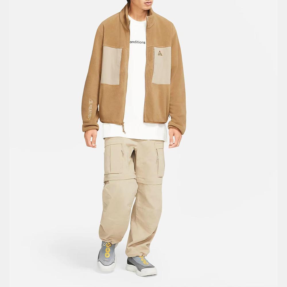 Nike Pánská fleecová bunda ACG Polartec Wolf Tree na zip svrchní oblečení hnědá CV0652-216