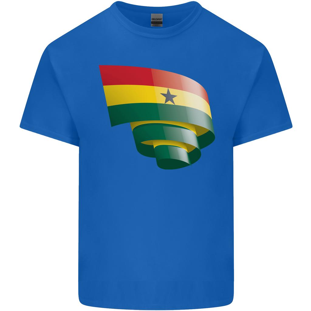 Curled Ghana Flag Ghanaian Day Football Unisexs Light Cotton TShirt