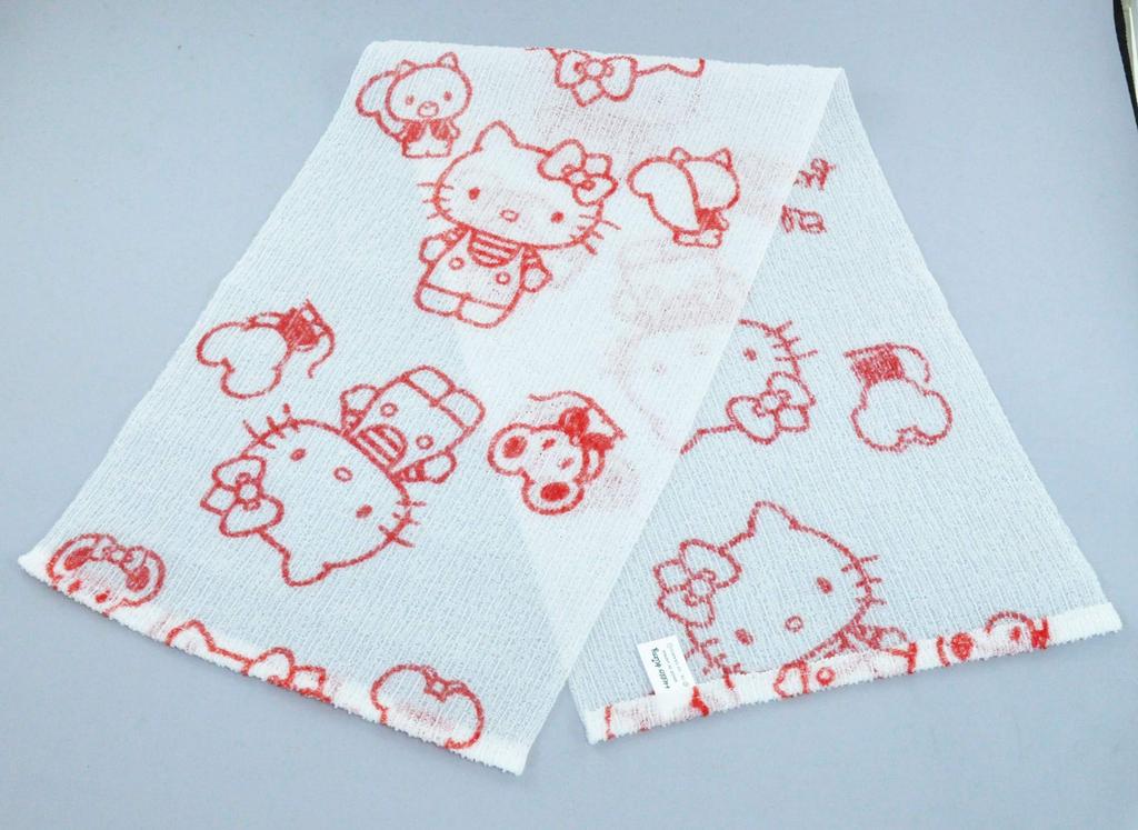 Kinugawa Company Sanrio Character Series Body Wash Towel Hello Kitty -