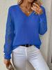Spring/Autumn Women's Long Sleeve Hollow Knitted Pullover Sweater