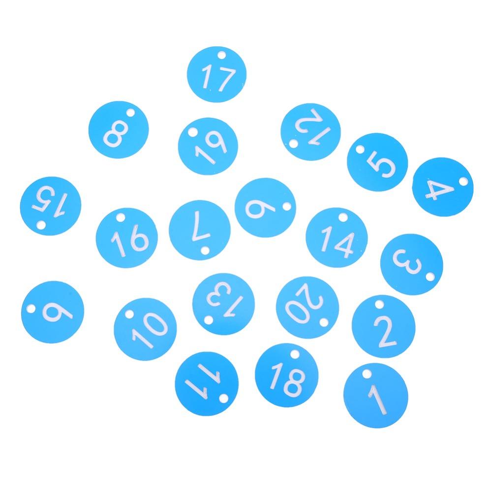 20Pcs ABS Farm Livestock Tags Round Shape Hanging Identification Tags Animal Tracking