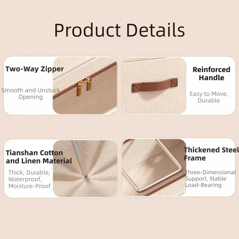 Sturdy Handles Clothes Quilt Storage Box Clear Window Shoe Storage Box Shoe Holder Wardrobe