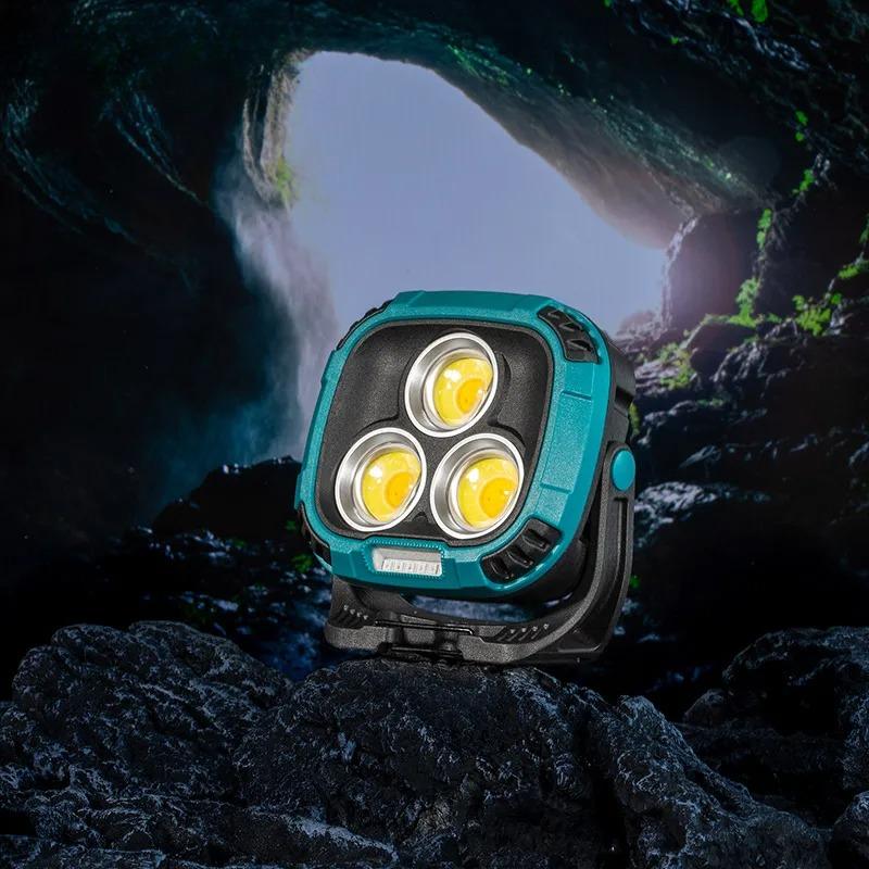 Powerful LED Flashlight Power Bank USB Rechargeable Torch Light Strong Magnetic Adsorptio High Power Flashlight Lantern
