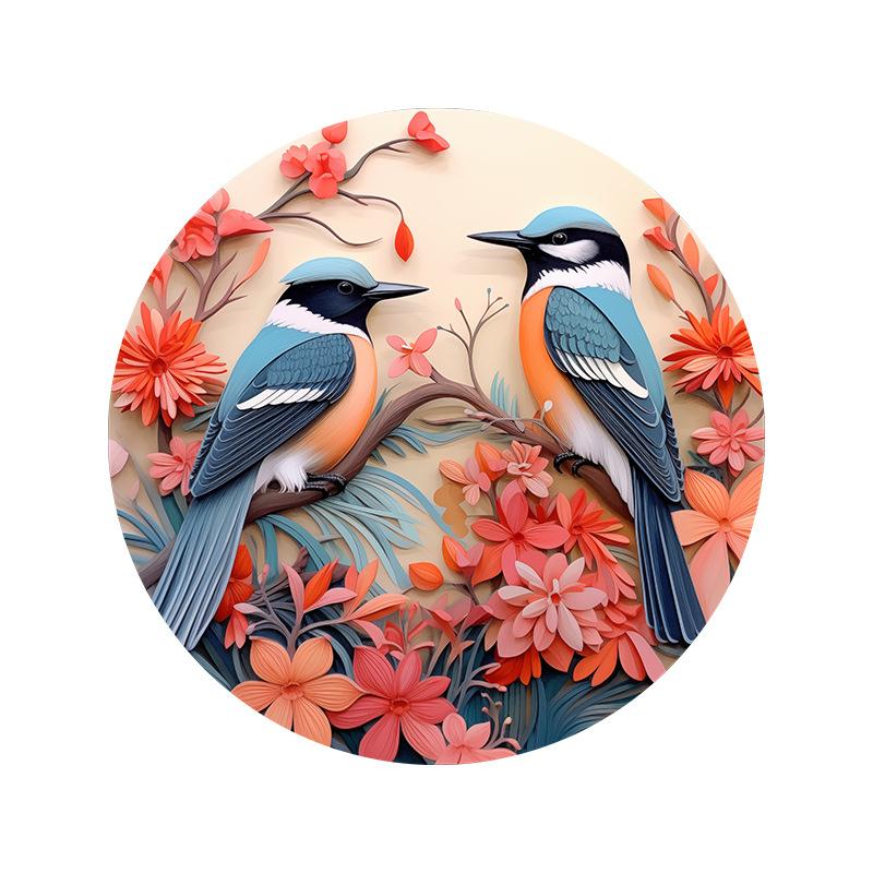 New Chinese Style Sink Floor Mat Round Bathroom Floor Mat Water Absorption and Dirt resistant Bathroom Anti slip Foot Mat Foot Mat