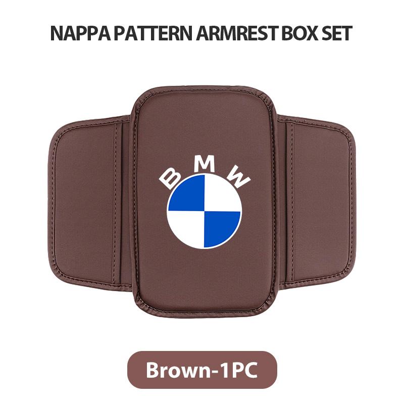 Leather Car Armrest Box Pad Protector Storage Pocket Cushion For BMW M Sport M2 M3 M4 M5 M6 E46 E90 E60 F10 F20 E87 X3 X6