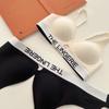 Extended Chest Underwear Women's Contrasting Letters Lace Shows Chest, Waist Is Thin and Seamless, Anti-sagging Bra