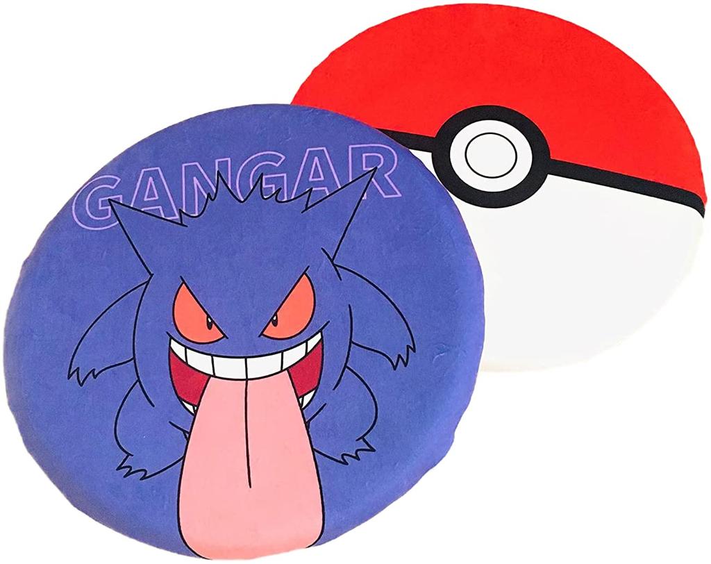 MORIPiLO Seat Cushion Chair Cushion Pokemon BIG Monster Ball Gengar Goods Plush Cushion Memory Foam Purple 40x40x4cm Makura No Morishita 370786