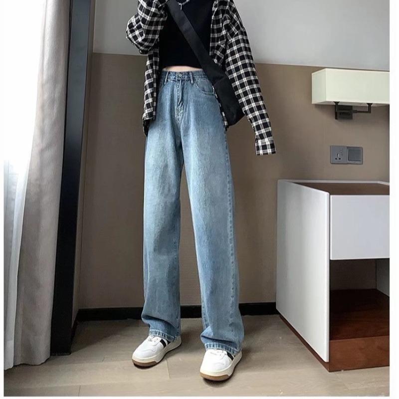 Dámské retro džíny s vysokým pasem a širokými nohavicemi, rok 2022 – letní/jarní zeštíhlující volný střih