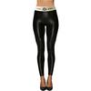 Ladies'imitation Leather Pants Lace-up Buttocks And Slim Nine-minute Pants
