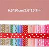 40Pcs Printed Colorful Patchwork Roll DIY & Quilt Beginners Fabric Strips 6.3x50CM Polka Dot Series Cotton Fabric