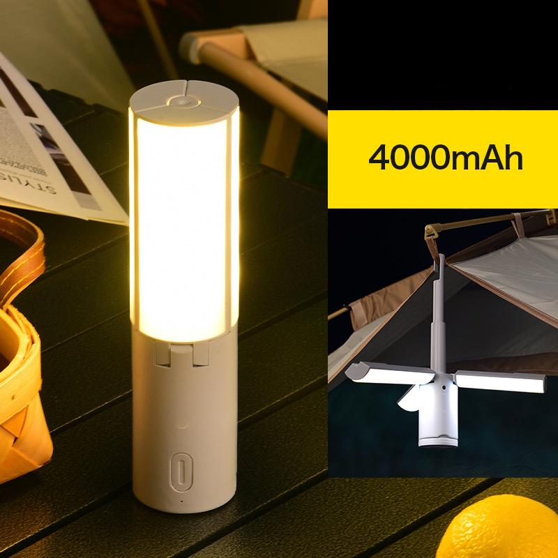 Portable Outdoor Folding Camping Lamp TYPC-C Charging Camping Torch Emergency Lighting Student Dormitory Hanging Foldable Light