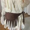 Cowboy Style Tassel Waist Belt Fringe Triangle Butt Curtain Fashion Mini Skirts  Dress Belt