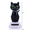 Decoration Solar Powered Black Solar Toy Doll Dancing Cat Figure Bobble Head Doll Shaking Head Cat