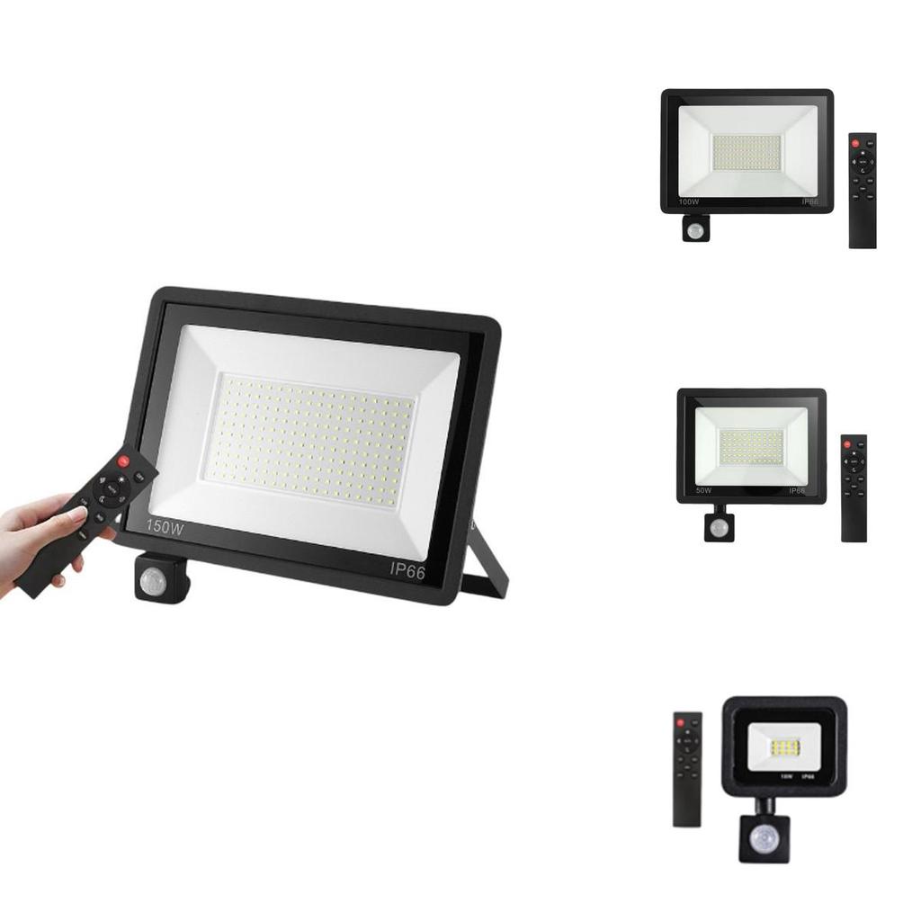 Led Remote Motion Sensor Floodlight With Waterproof Ip66 For Outdoor Security