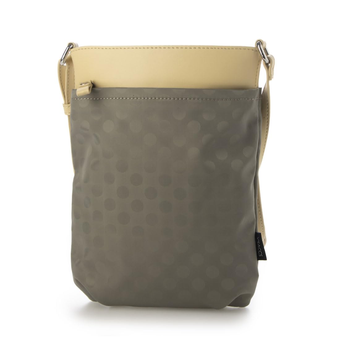 

Сумка через плечо в горошек с защипами, круглая, цвета грейж [Isaac] (26)