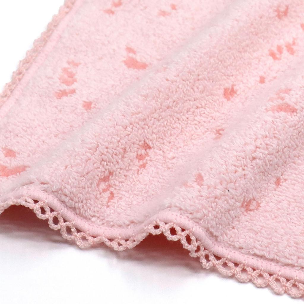 Chiikawa Towel Grass 27108001 25cm W X 25cm H Women's Handkerchief, Pattern, (27108001A), Pink, Approx.