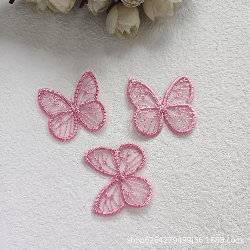 4cm Embroidered Butterfly Organza Hair Clip DIY Accessory