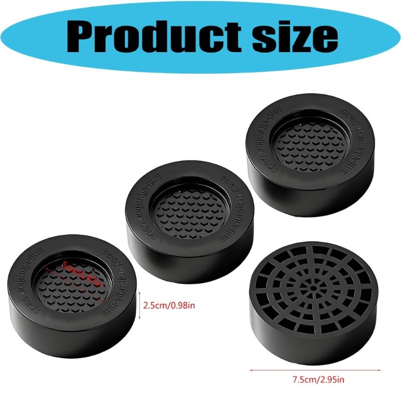 4Pcs Washing Machine Anti Vibration Pad Stabilizers Stand Vibration Pad Washer Vibration Feet Pad Easy Installation