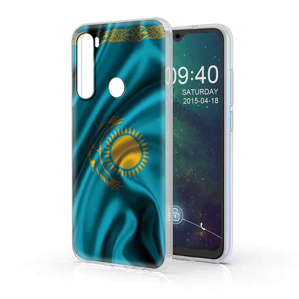 Kazakhstan Flag Case for Xiaomi Redmi Note 9s 9 8 8T 7 9C Mi Poco X3 NFC 11 9A 9T 10T Pro 7A Translucent Matte TPU Cover