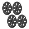 4pcs 19in Wheel Hub Cap Matte Black Anti Scratch Stylish Cool Replacement for Tesla Model Y 2020 to 2023