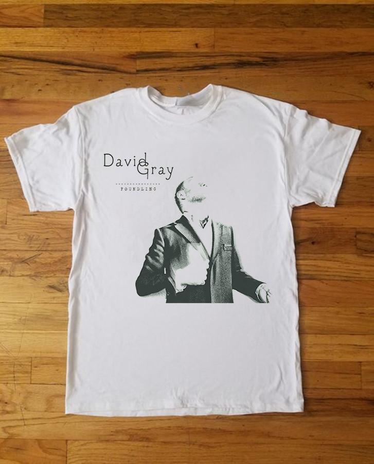 David Gray album Foundling T-Shirt Cotton For Men OM001 M