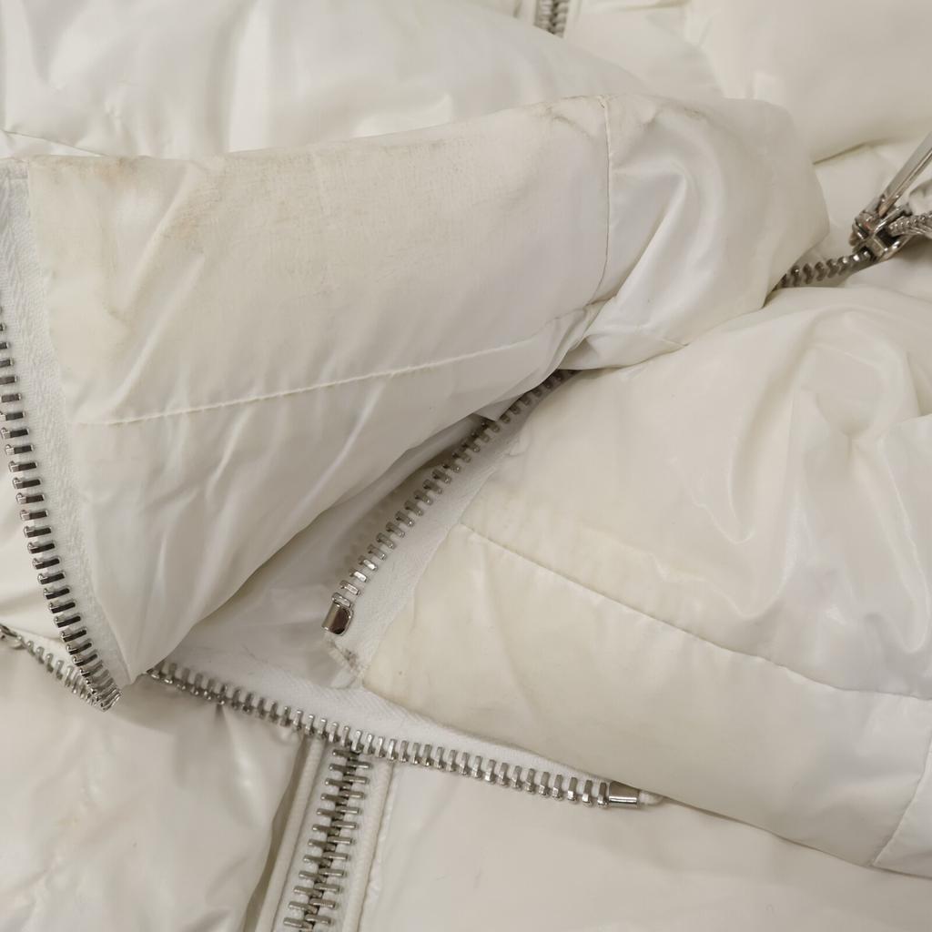 KHRISJOY AFPW004 White Shiny Cropped Down Jacket Not Written whiteUsed