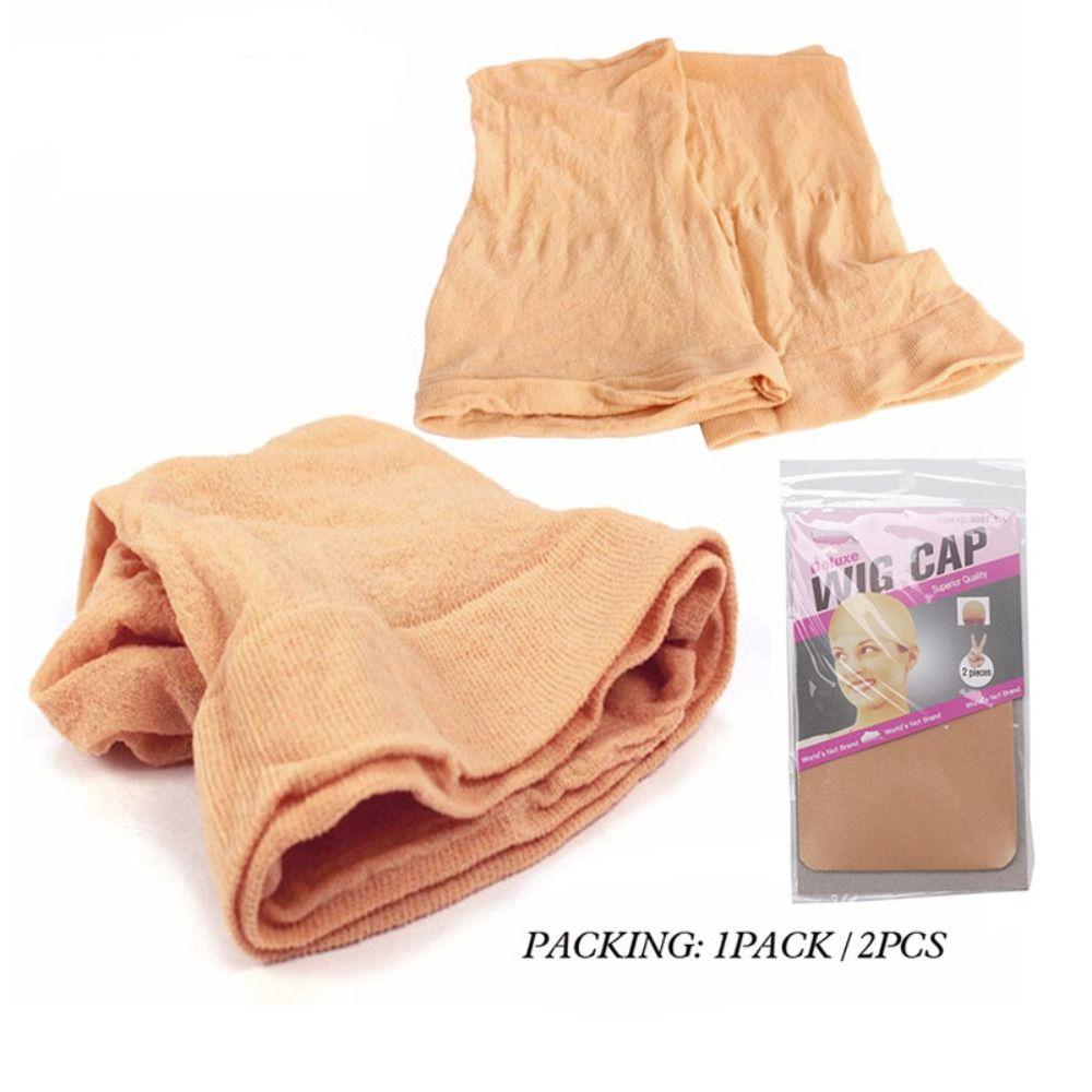 2Pcs Invisible Wig Cap Elastic Hair Net Wig Accessories Stocking Wig Caps  for Making Wigs