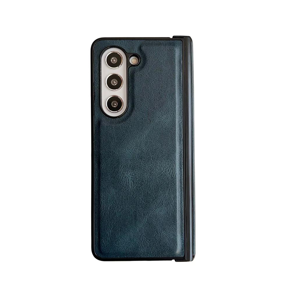Business Retro Texture Skin-friendly Leather Phone Case For Samsung Galaxy Z Fold 7 6 5 4 3 Full-pack Shockproof Protector Cover