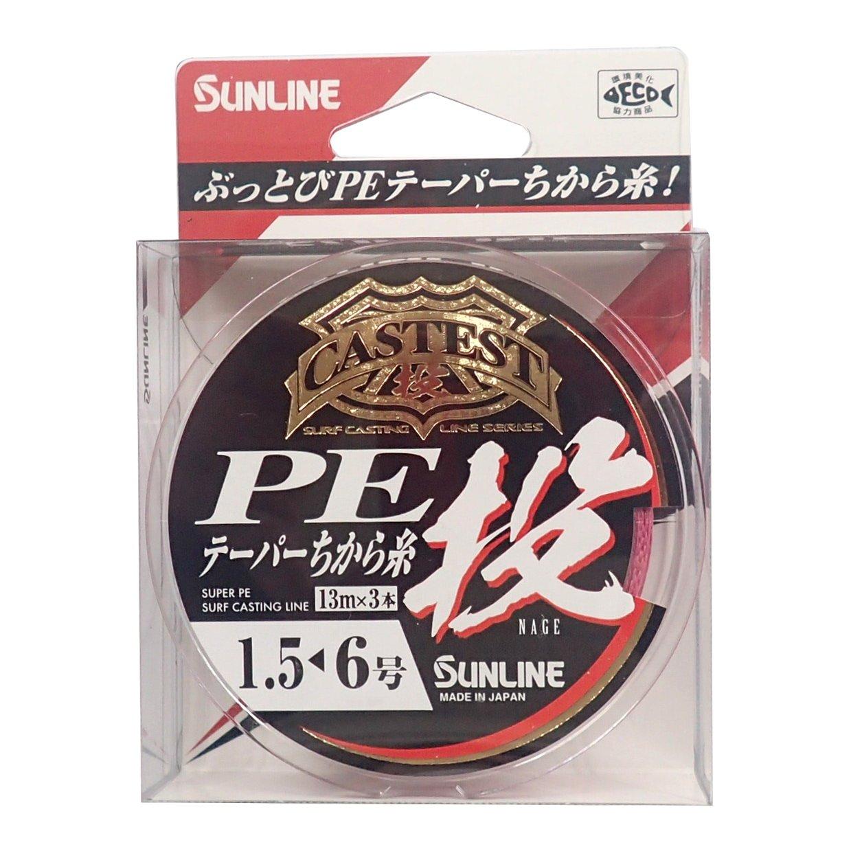 

SUNLINE PE Line CASTEST PE Taper Power Throw Throw 13m x 3 Size Red 1.5-6 красный