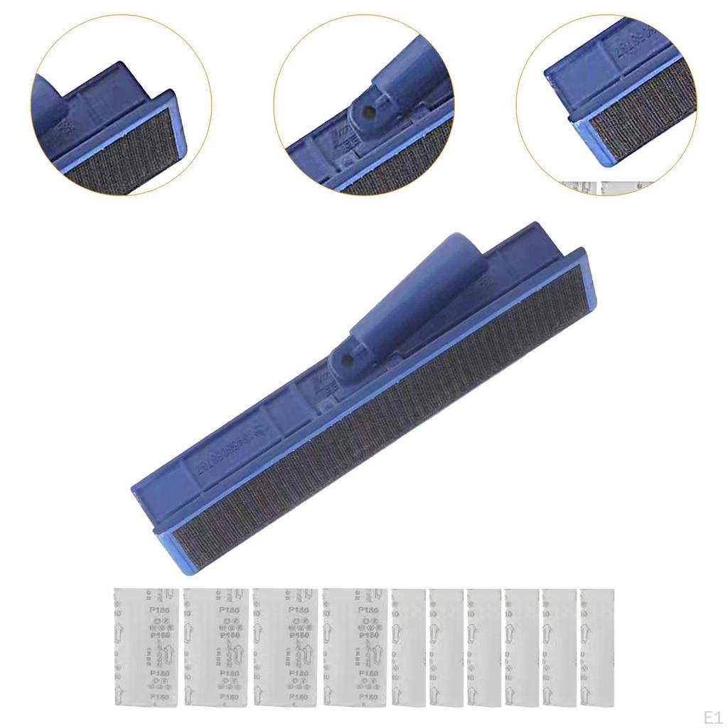 Sandpaper Holder Inside Corner Putty Polishing Tool Flexible with 10 Manual for Smoothing