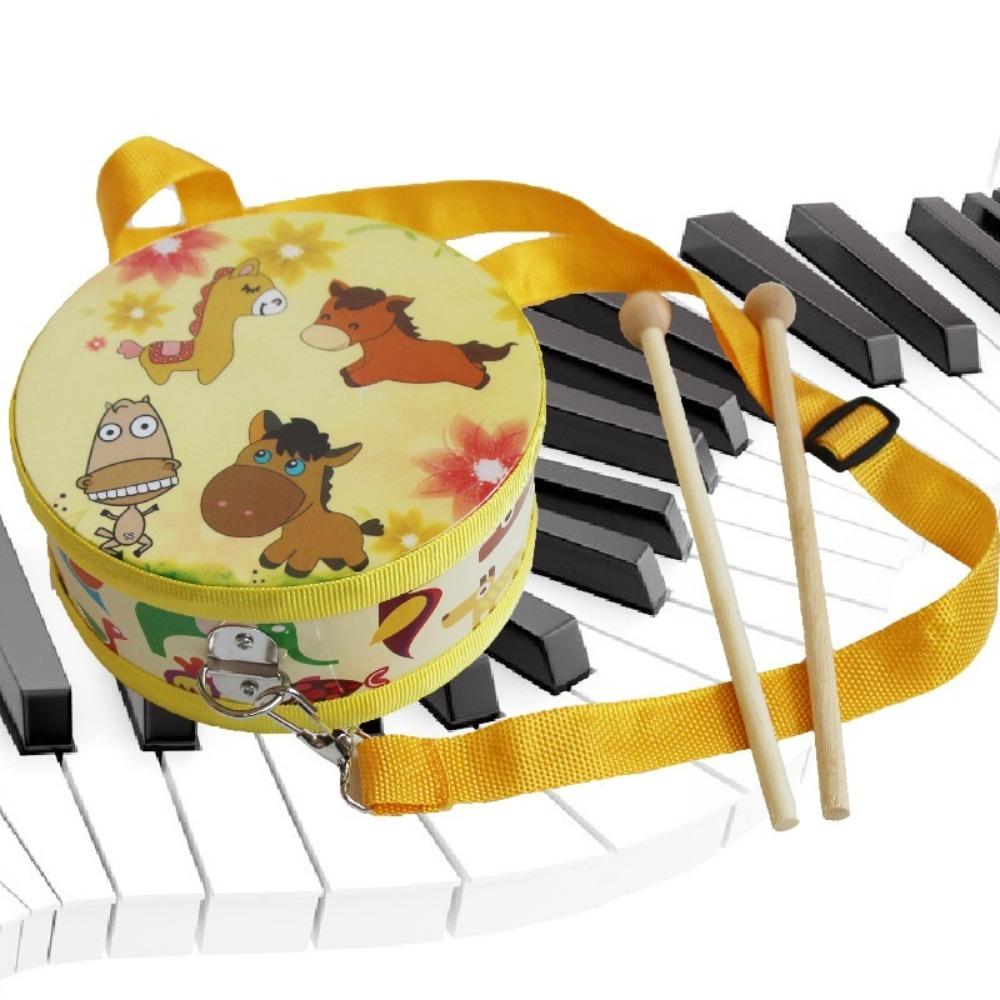 Animal Pattern Children's Drum Toy Double Sided Kids Hand Drum Musical Instrument Toy  Percussion