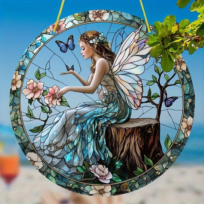 2D Flat Acrylic Bohemian Flower Fairy Decoration , Use No Batteries/Electricity Needed, Unique Indoor/Outdoor Decoration , Multipurpose Traditional