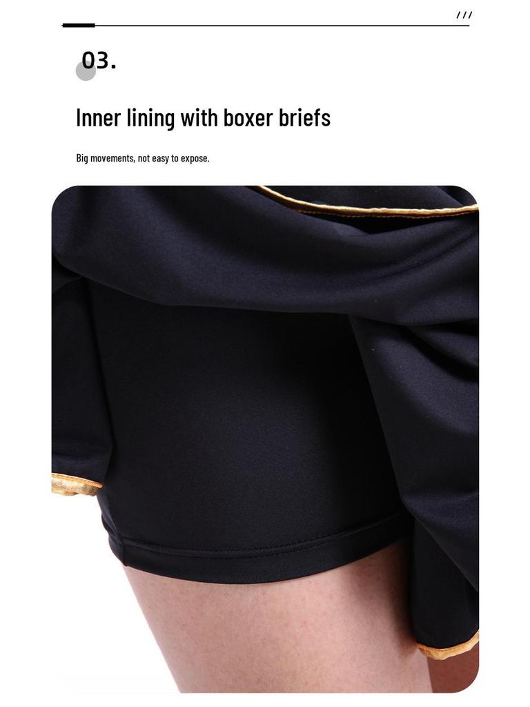 Women's Red Ballet Shoes and Milk Silk Leotard - Short Sleeve Latin Cha-Cha Dancewear