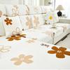 Stretch Floral Sofa Seat Cushion Cover Elastic Fleece Armchair Couch Covers L-Shape Chaise Lounge Slipcover Combination Sofa Lid