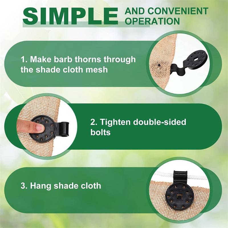 50/30/20/10Pcs Sun Shade Net Clip Sunshade Net Fixing Clip Greenhouse Shade Cloth Fabric Fix Clamp Plastic Grommet Fence Netting Hook