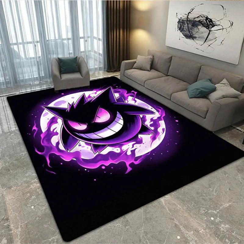 3D Pokémon Cute Gengar printed Carpet Living Room Bedroom Carpet Non-slip carpet home bedroom decor area rug Birthday Gift