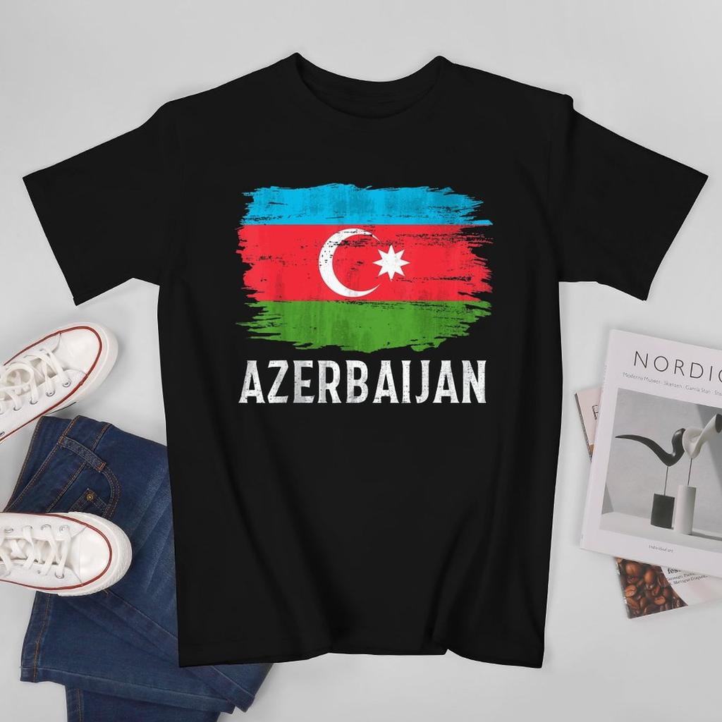 More Design Azerbaijan Flag Azerbaijani Unisex Tshirt Tees Tshirt Oneck T Shirts Unisex Boys Clothing 100 Cotton