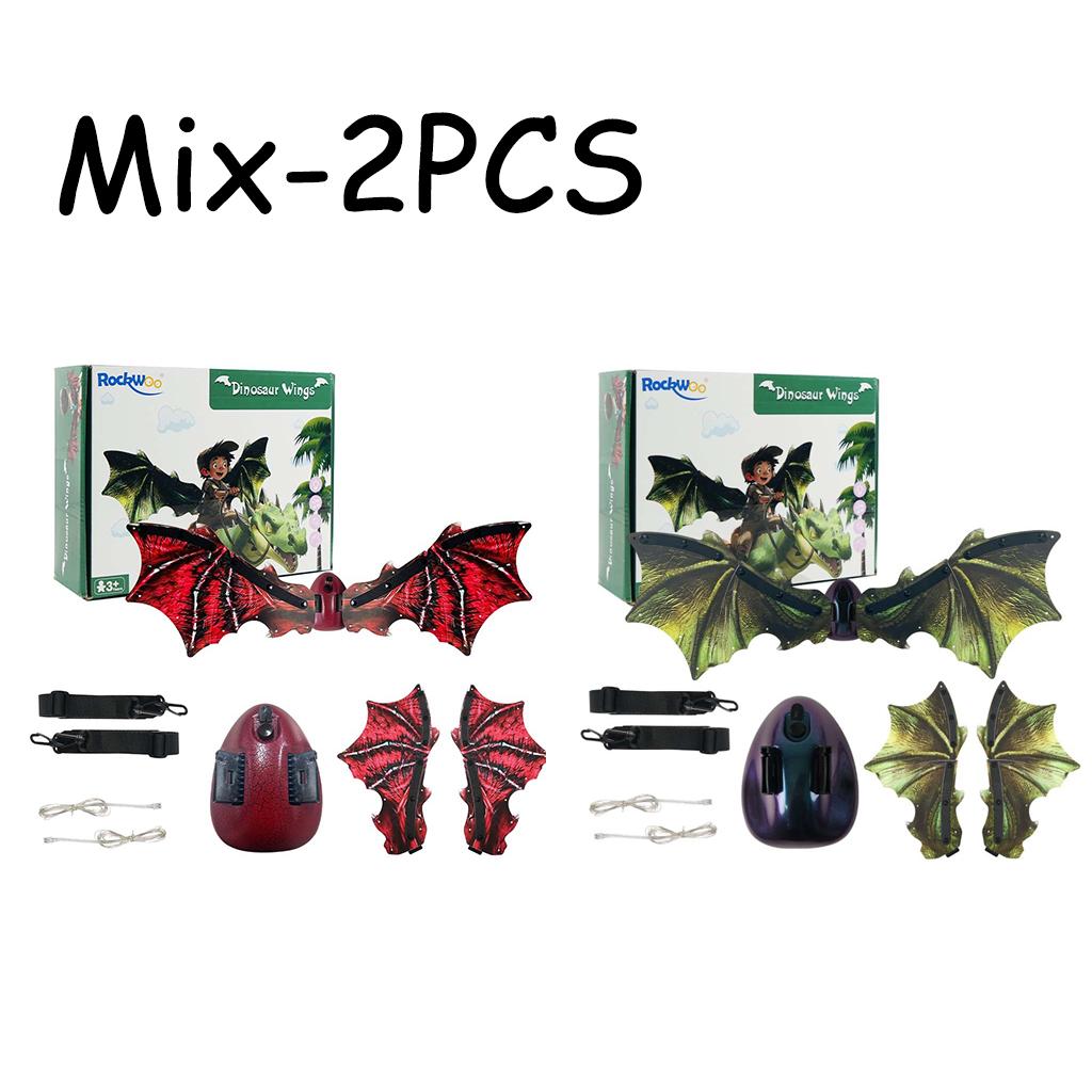 New Dinosaur Wings Electric Butterfly Feather Children's Luminous Flower Fairy Back Decoration Jitterbug Netflix Models