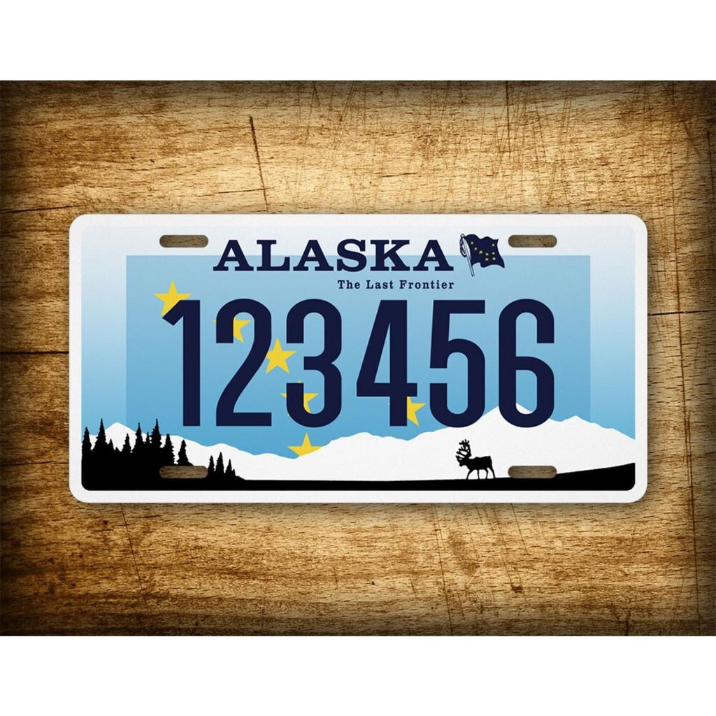 Personalized Alaska Themed Metal Decorative Tag Ideal for Home Decor (Only Decoration)