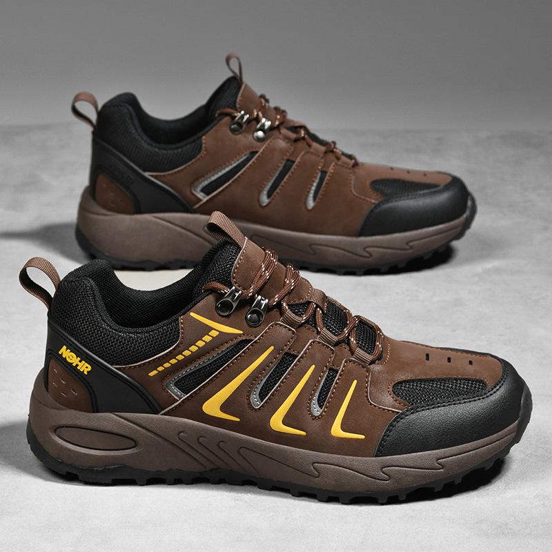 2025 Men's Non-Slip Hiking Shoes - Outdoor Mountaineering & Camping, Thick Sole, Breathable, Casual, Large Sizes