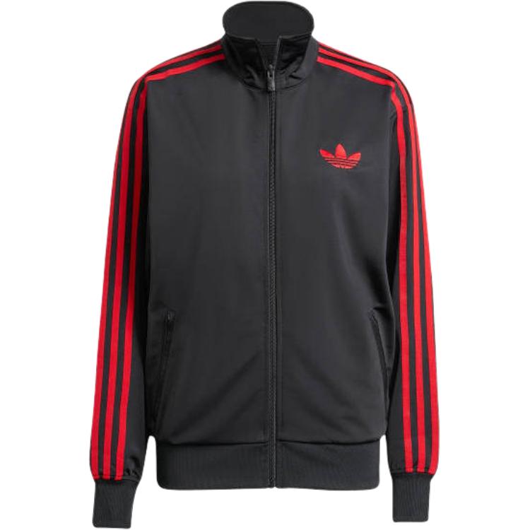 

Adidas Originals Women s Adicolor Classic Firebird Loose Track Jacket Black Red JW3664 XS