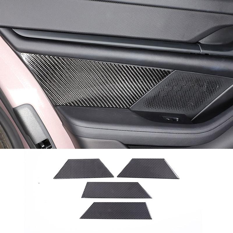 Soft Carbon Fiber for Porsche Taycan 2019-2025 Car Interior Dashboard Center Console Door Decoration Stickers Car Accessories