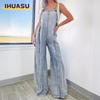 Damen Mode Lässiger Einfarbiger Print Jumpsuit