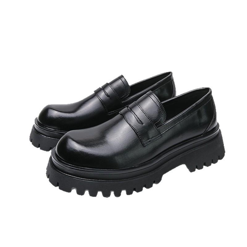Small leather shoes British style spring 22 new platform college style casual platform trendy shoes