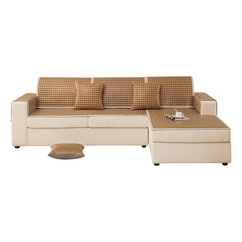Summer Rattan Mat Sofa Cushion Non-Slip Seat Pad Ice Silk Bamboo Mat for Home Decor