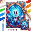 Jack Skellington Stained Glass DIY Painting Kit Classic Style Home Decor Craft Gift Idea Wall Art For Living Room Office Wall